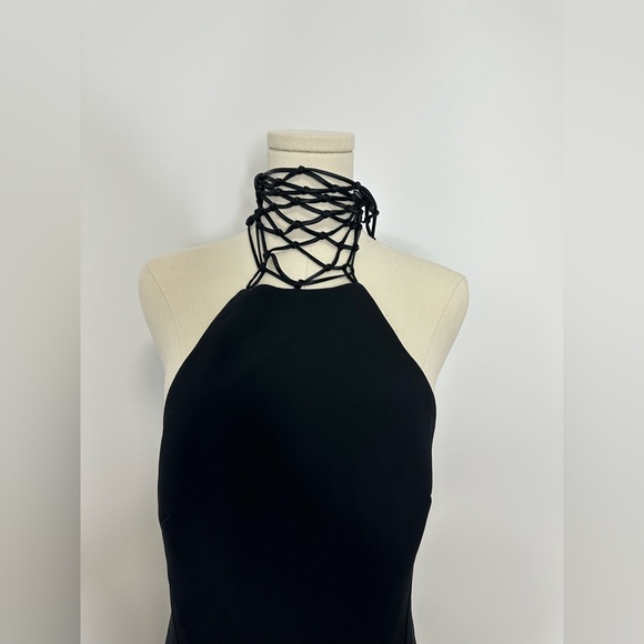 Galvan London Black Halter Neck Jumpsuit - Picture 3 of 12